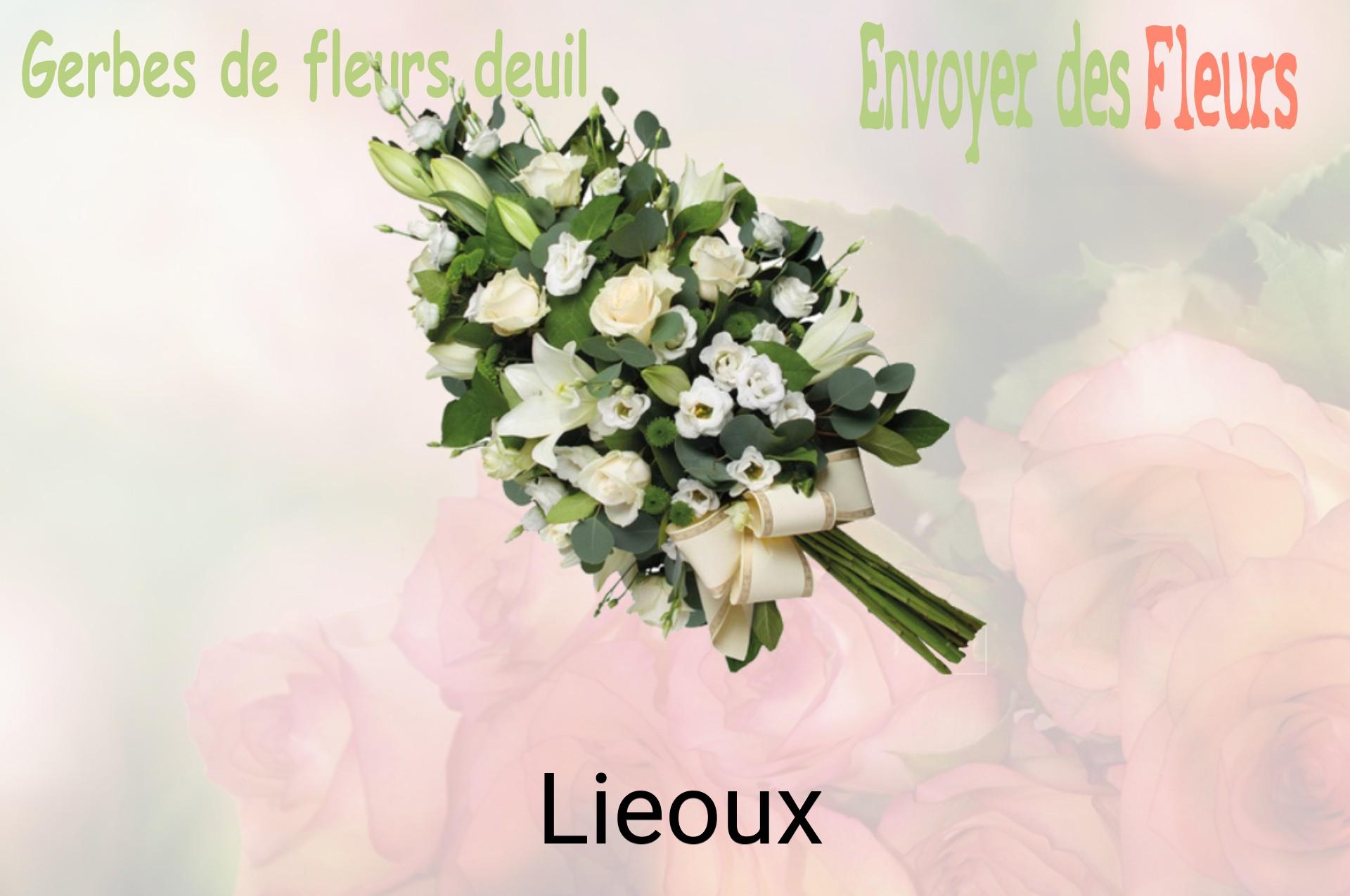 Gerbe de fleurs de deuil livrée à Lieoux